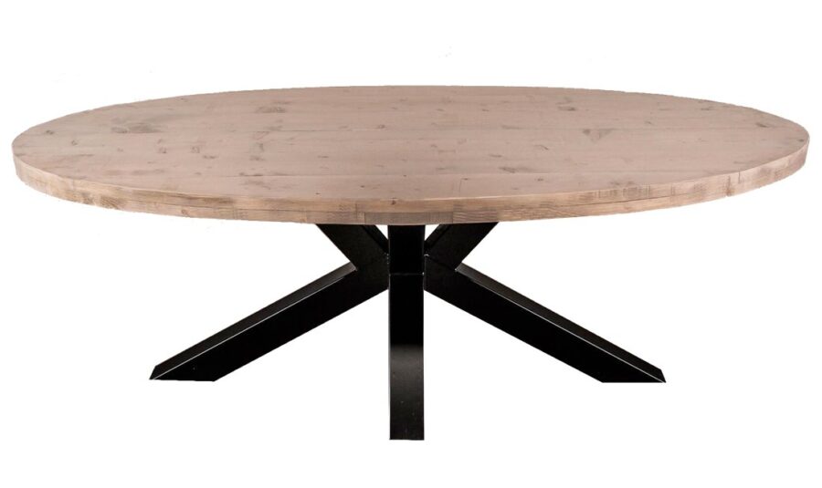 Ovale tafel steigerhout